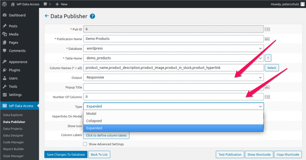 responsive | WP Data Access