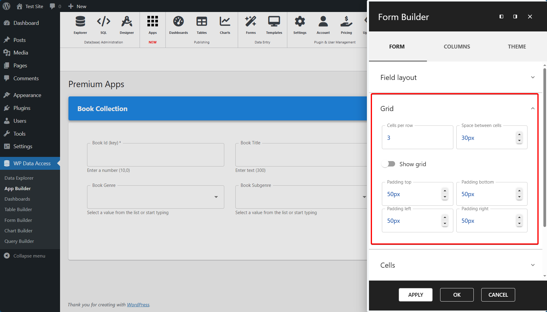 App Builder - Grids