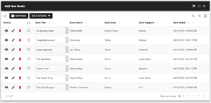 Inline Editing Enabled for Book Title Column