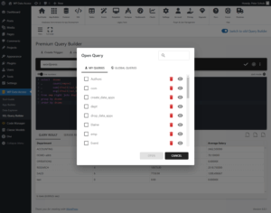 SQL Query Builder - open
