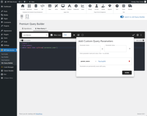 SQL Query Builder - params