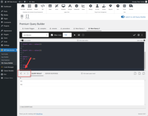 SQL Query Builder - tabs