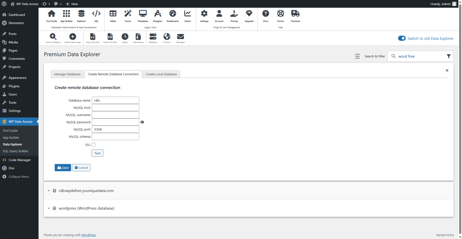 Remote Database Connections