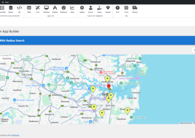Map With Search Radius