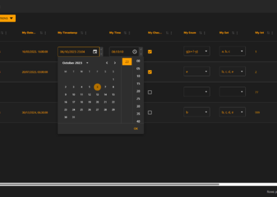 Excel-like Editing – Dark Mode